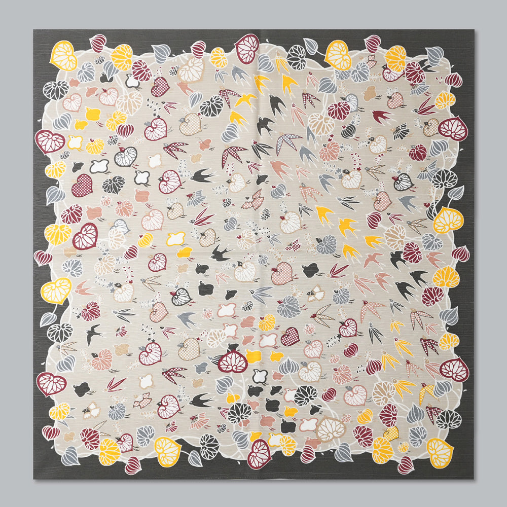 Furoshiki | Mitate Aoi Sencho Gray | 100% cotton, 70cm, Made in Japan | Mashu KYOTO