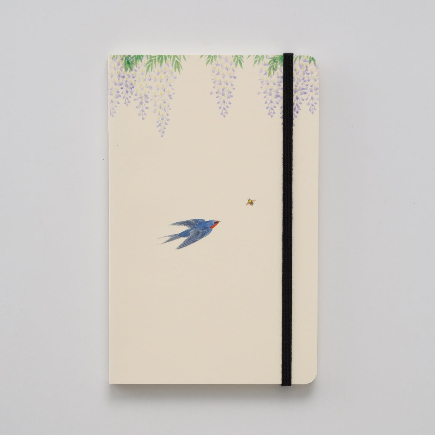 Gift Set: Notebook + Furoshiki Wisteria & Swallow Notebook × Lucky Cat Furoshiki|Made in Japan