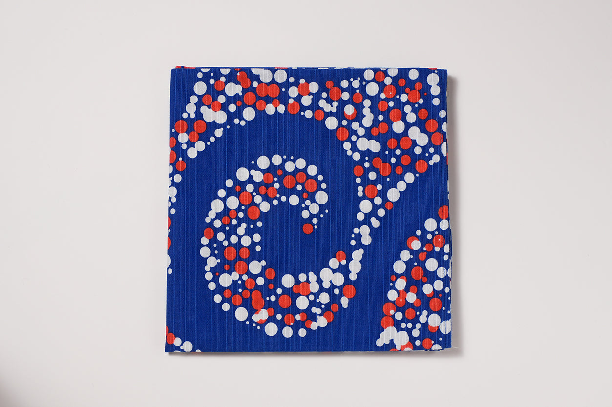 Furoshiki | Arabesque Bleu | 100% coton, 70 cm, fabriqué au Japon | Mashu KYOTO