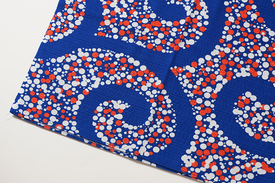 Furoshiki | Arabesque Bleu | 100% coton, 70 cm, fabriqué au Japon | Mashu KYOTO