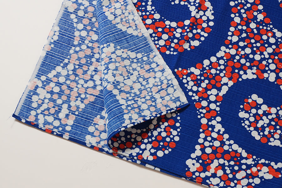 Furoshiki | Arabesque Bleu | 100% coton, 70 cm, fabriqué au Japon | Mashu KYOTO