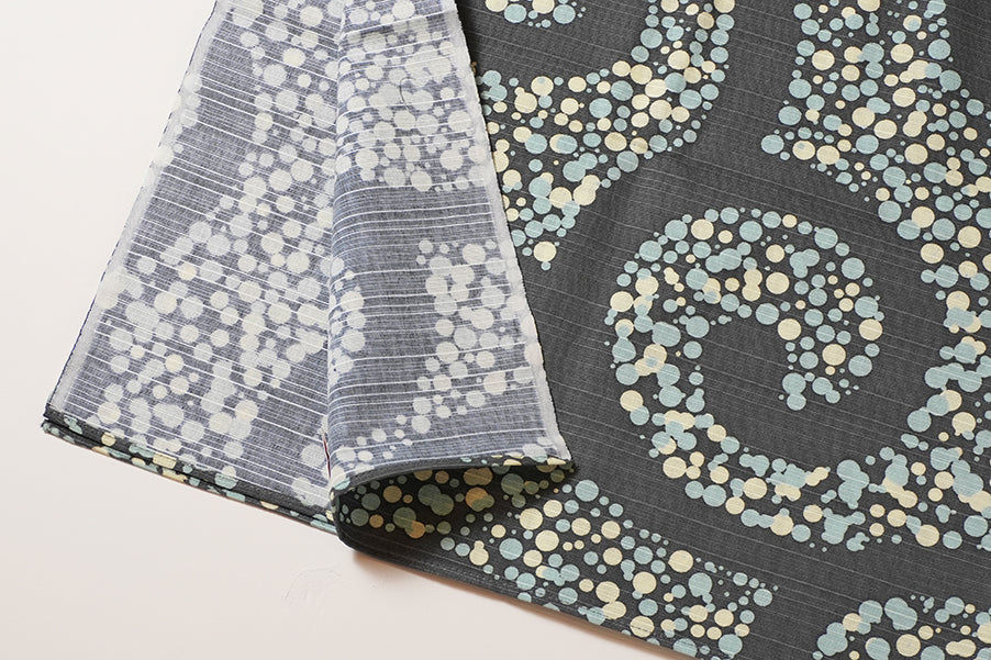 Furoshiki | Arabesque, Gris | 100% coton, 70 cm, fabriqué au Japon | Mashu KYOTO