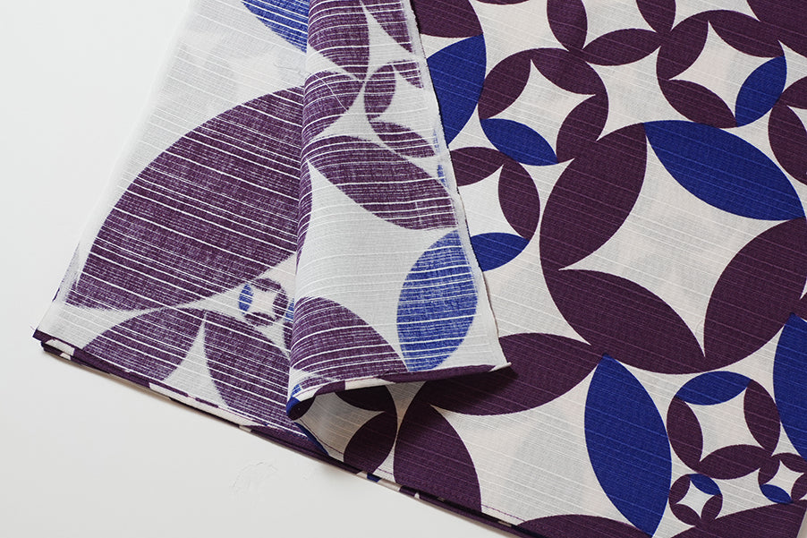 Furoshiki | Shippou Violet | 100% coton, 70 cm, fabriqué au Japon | Mashu KYOTO