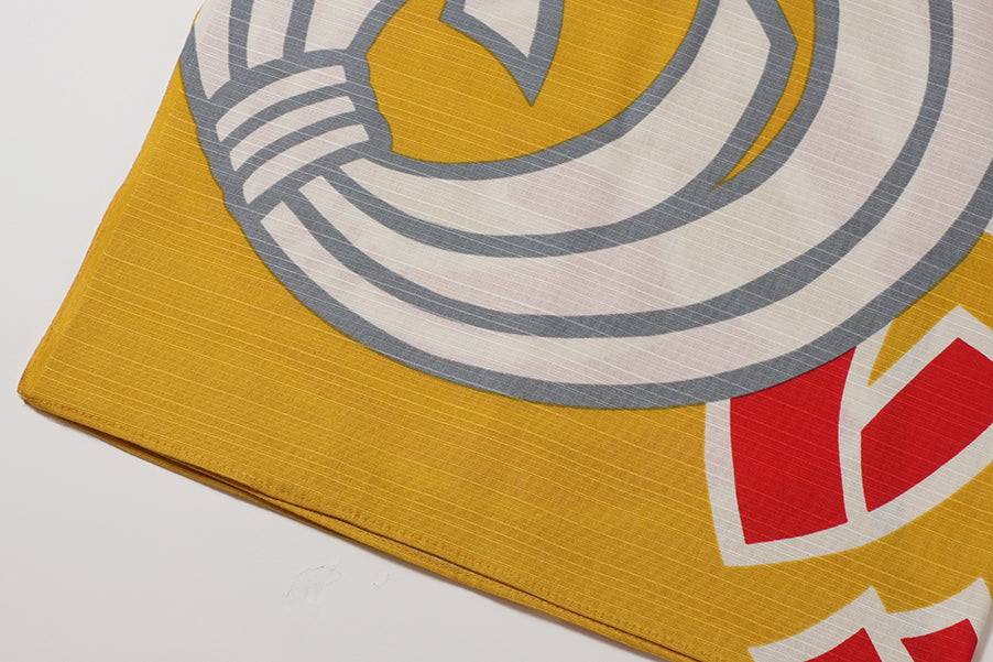 Japanese Furoshiki Wrap – Wagara Marunoshi Yellow | Hand-Dyed in Kyoto | Sustainable Cotton Gift Wrap