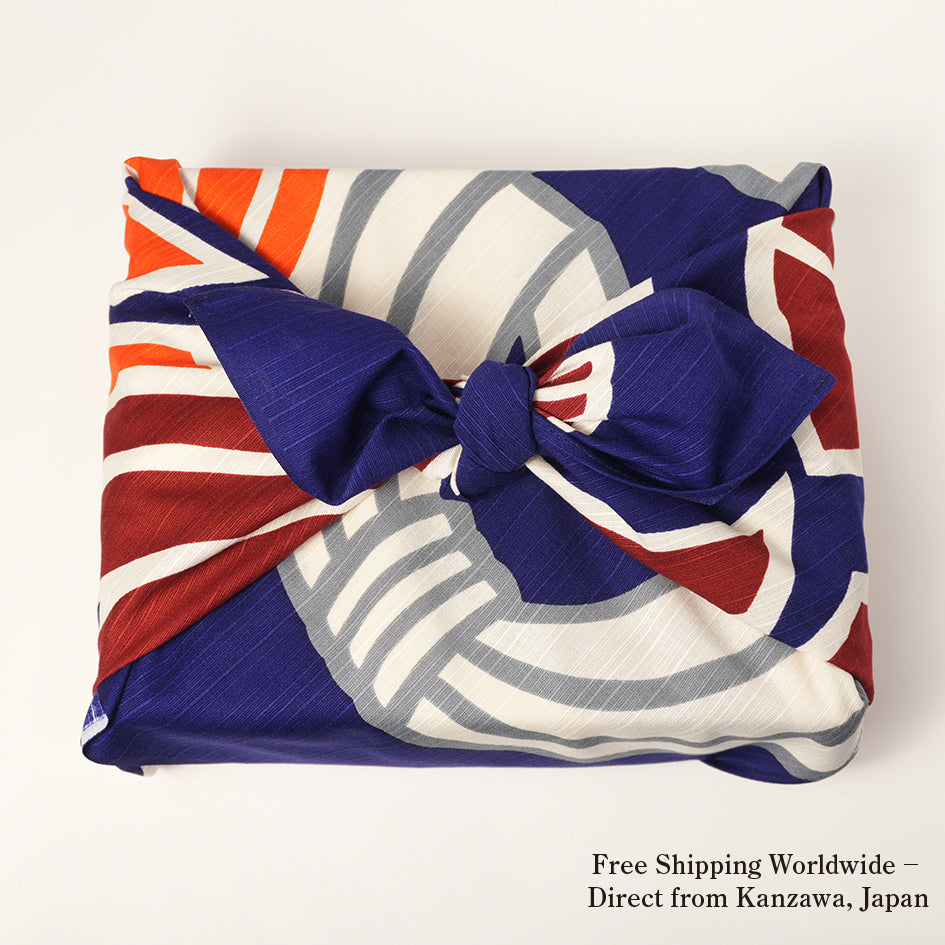 Furoshiki (tissu d'emballage) | Marine Marunoshi | 100% coton, 70 cm, fabriqué au Japon | Mashu KYOTO
