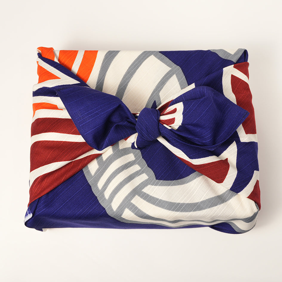 Furoshiki (tissu d'emballage) | Marine Marunoshi | 100% coton, 70 cm, fabriqué au Japon | Mashu KYOTO