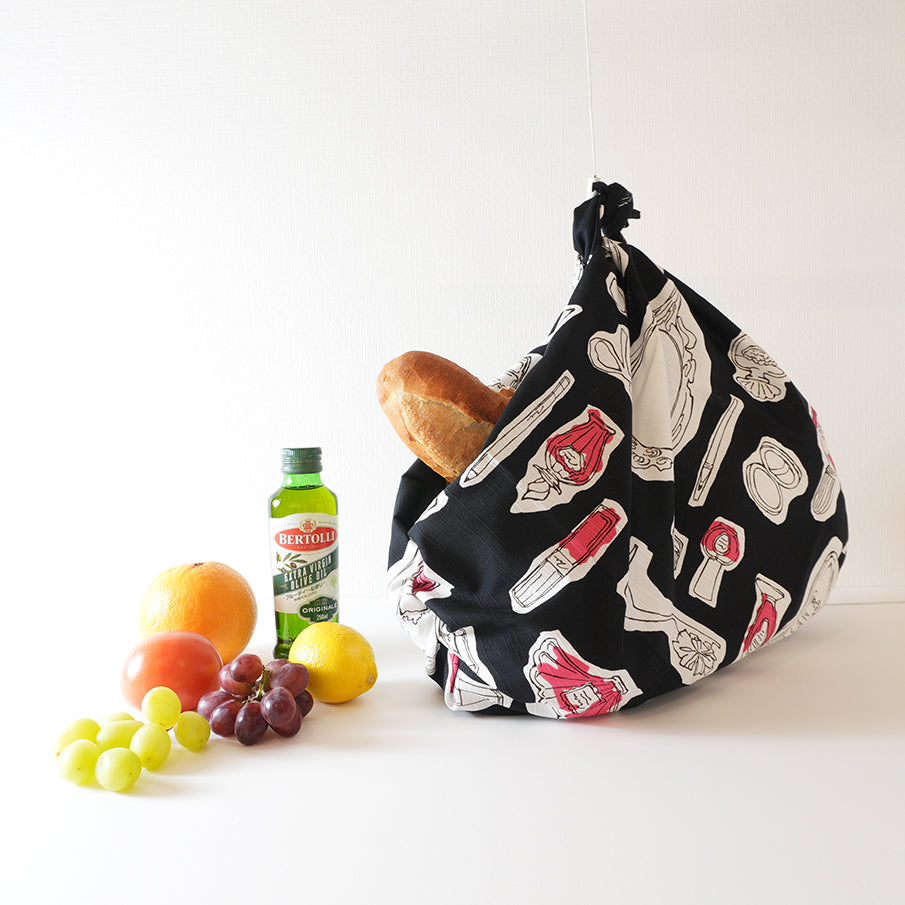 Japanese Furoshiki Wrap – Wagara Cosmetics Black | Hand-Dyed in Kyoto | Sustainable Cotton Gift Wrap