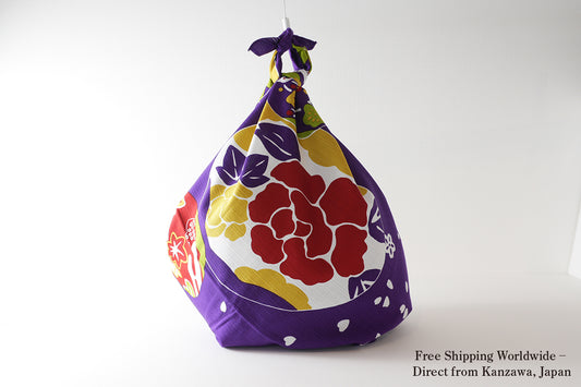 風呂敷|かいあわせ 紫|綿100%・90cm・日本製|mashu KYOTO