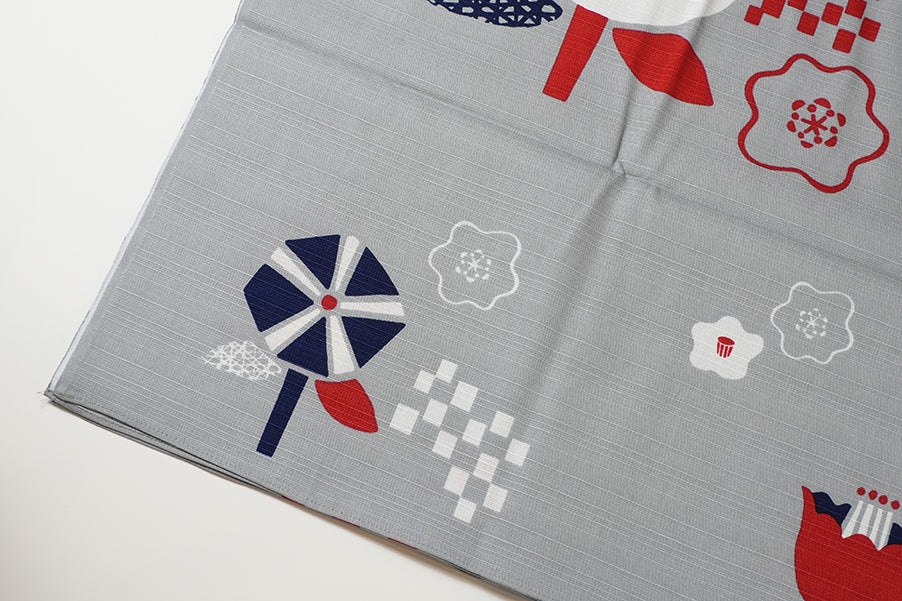 Furoshiki (tissu d'emballage) | Rouge camélia | 100% coton, 90 cm, fabriqué au Japon | Mashu KYOTO