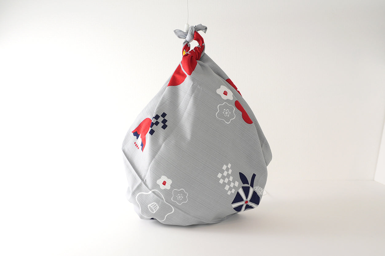 Furoshiki (tissu d'emballage) | Rouge camélia | 100% coton, 90 cm, fabriqué au Japon | Mashu KYOTO