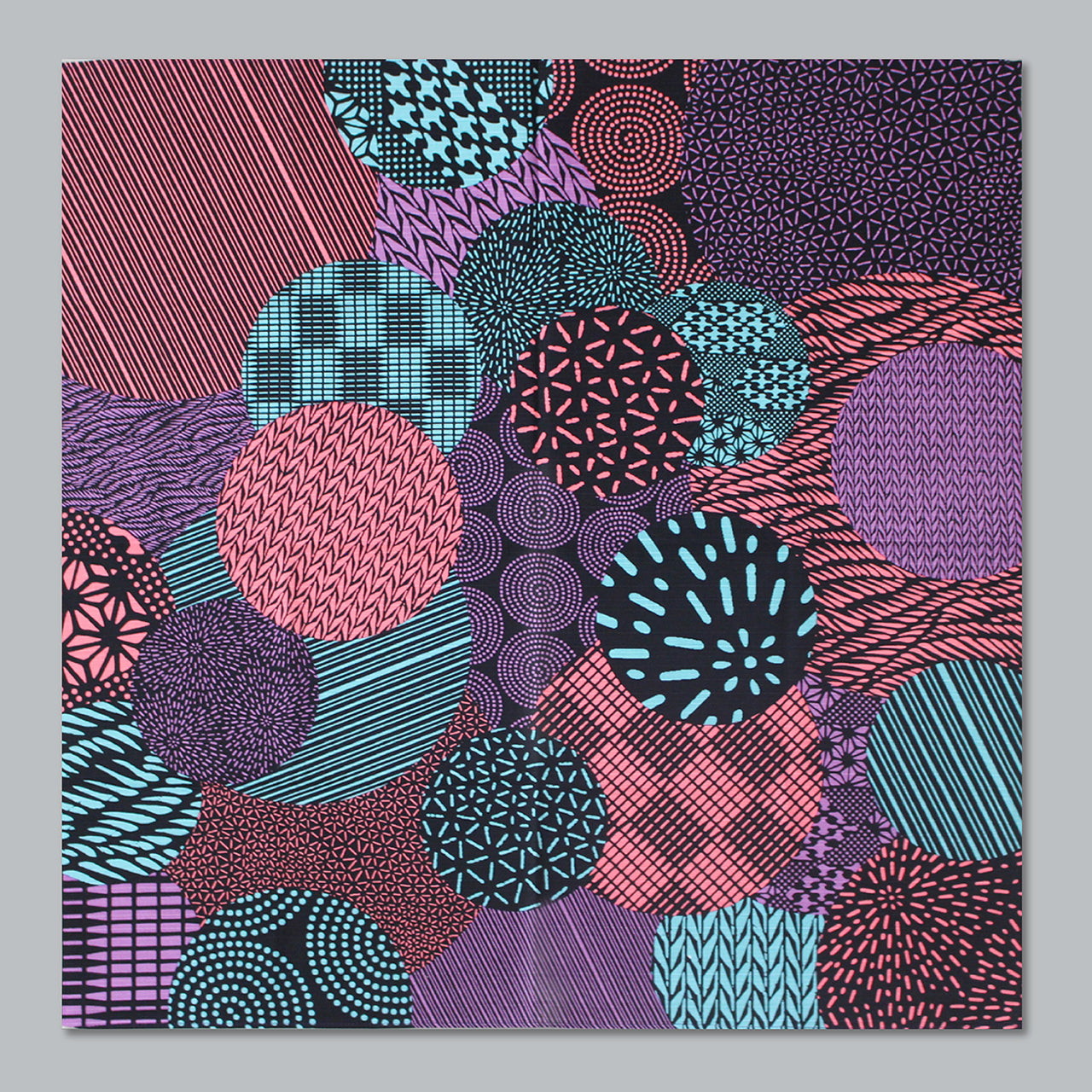 Japanese Furoshiki Wrap – Wagara Marutori Komon Purple | Hand-Dyed in Kyoto | Sustainable Cotton Gift Wrap