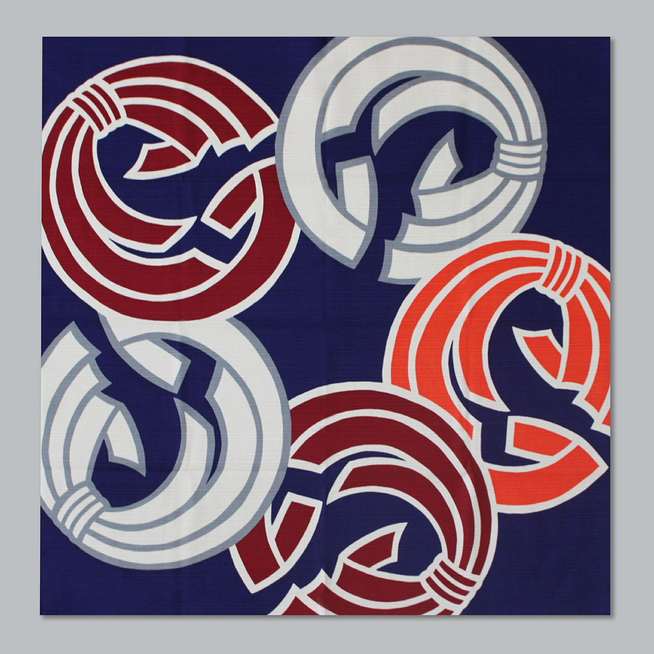 Furoshiki (tissu d'emballage) | Marine Marunoshi | 100% coton, 70 cm, fabriqué au Japon | Mashu KYOTO
