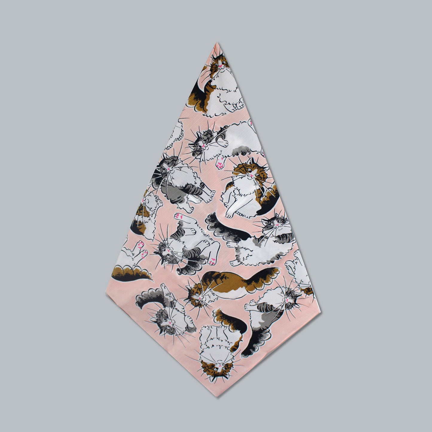 Furoshiki (wrapping cloth) | Cat, Pink | 100% Cotton, 70cm, Made in Japan | Mashu KYOTO