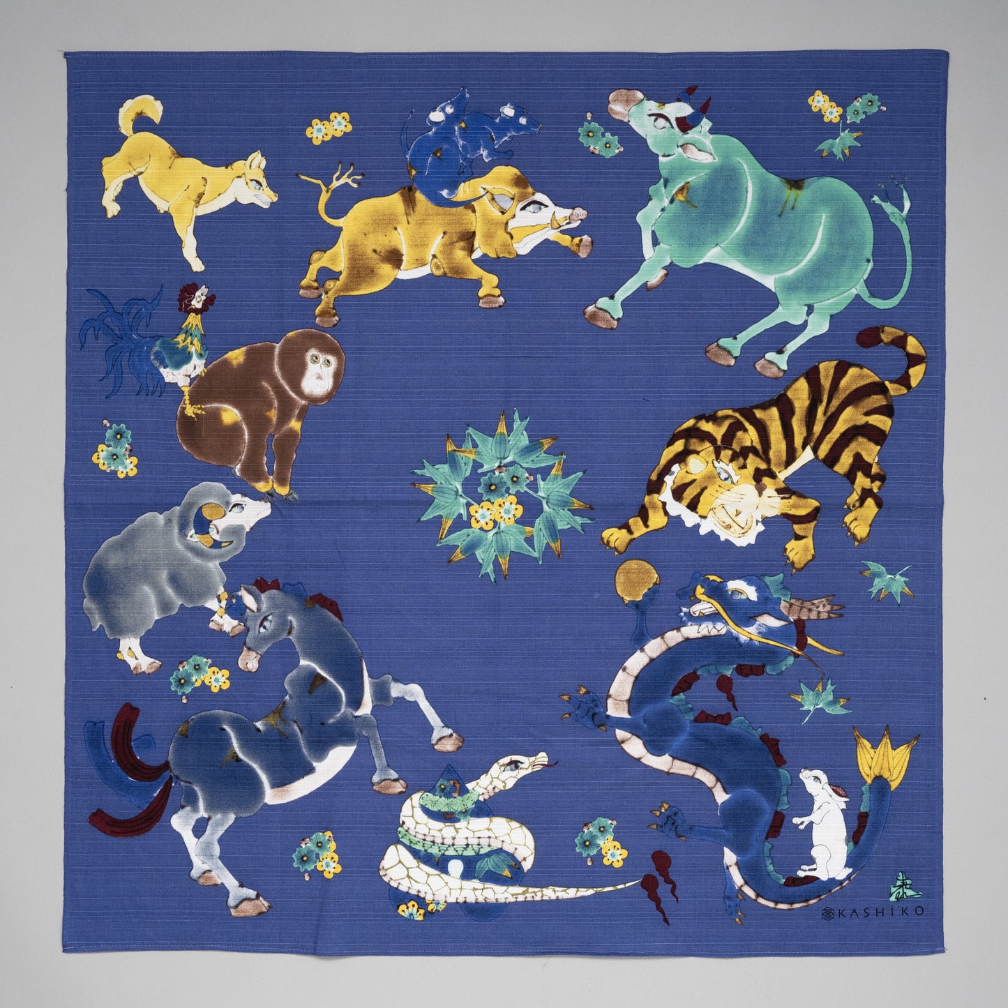 Christmas Limited Edition Artist Gift Set | Zodiac Notebook, Zodiac Furoshiki, and Gold Leaf Bookmark (Yamachika Yasushi)