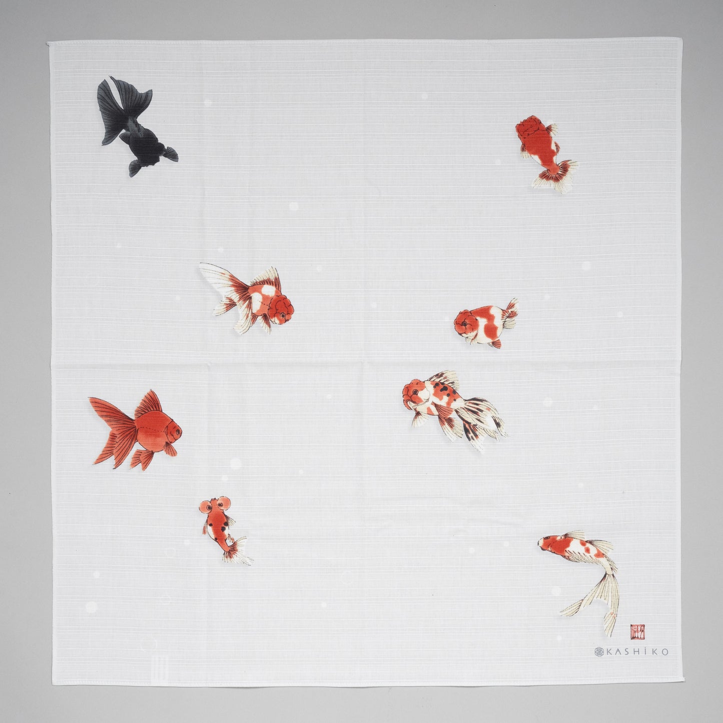 Emballer la fraîcheur des poissons rouges - Coffret cadeau - | Goldfish Note x Goldfish Furoshiki, fabriqué au Japon, parfait comme cadeau