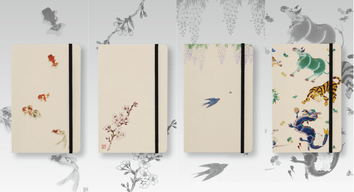 Artist Note Book Wisteria and Swallow /japan/135mm×210mm/192Pages