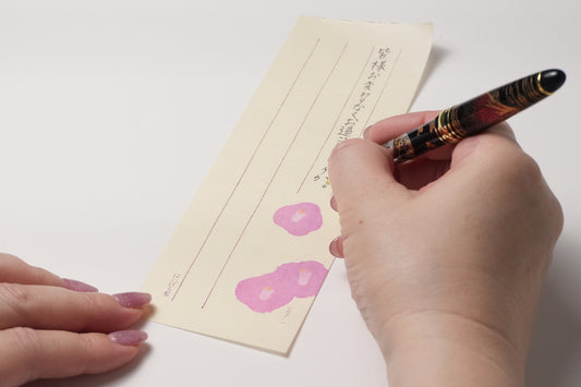 Stylo à bille laqué / Mont Fuji rouge