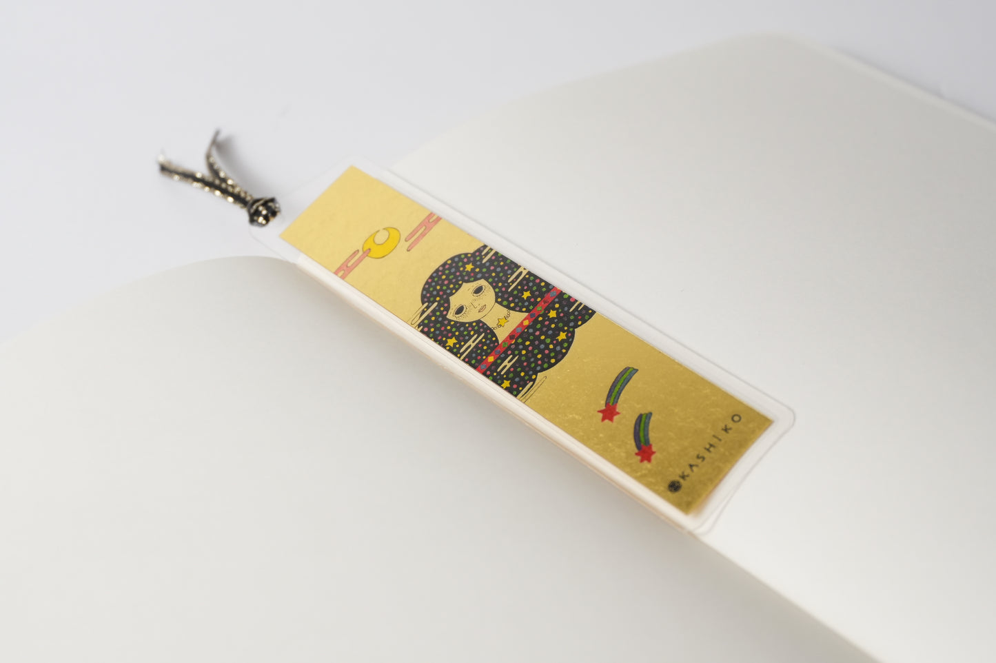 "GOLD SHIORI〈月と星〉|金沢箔しおり・九谷焼作家デザイン・日本製 "
