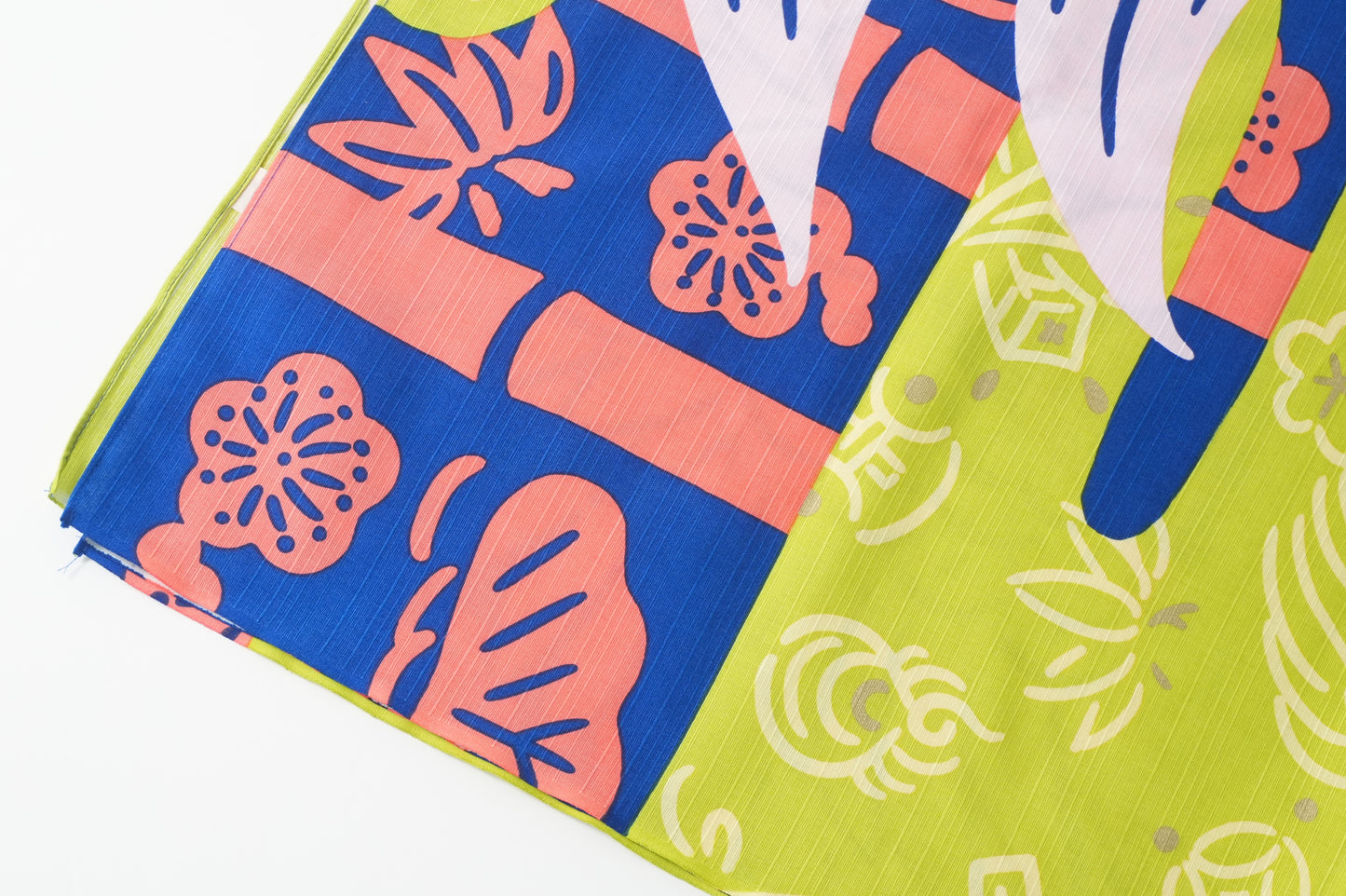 Furoshiki | Tsurukame coloré | 100% coton, 90 cm, fabriqué au Japon | Mashu KYOTO