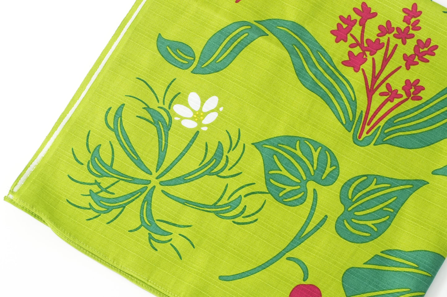 Furoshiki (tissu d'emballage) | Jardin botanique vert | 100 % coton, 70 cm, fabriqué au Japon | Mashu KYOTO