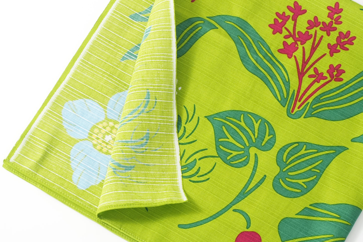 Furoshiki (tissu d'emballage) | Jardin botanique vert | 100 % coton, 70 cm, fabriqué au Japon | Mashu KYOTO