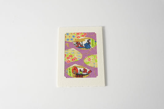 グリーティングカード 吉祥花伝KYOTO 源氏絵図貝合わせ 紫