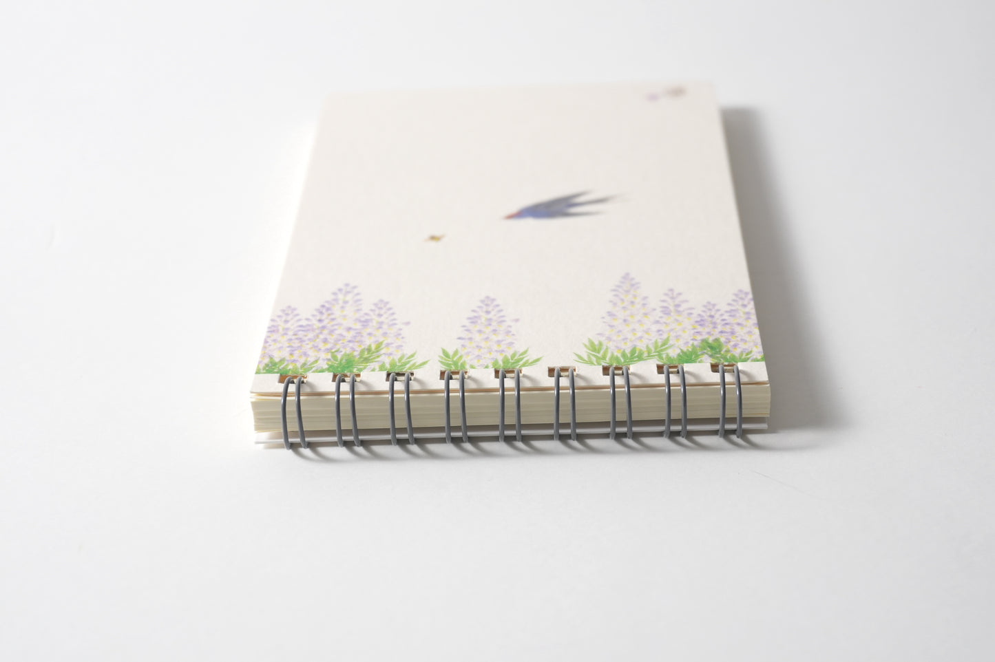 Ring Notebook “Wisteria & Swallow” | Kutani Porcelain Painting by Satomi Kawada | Japanese Stationery