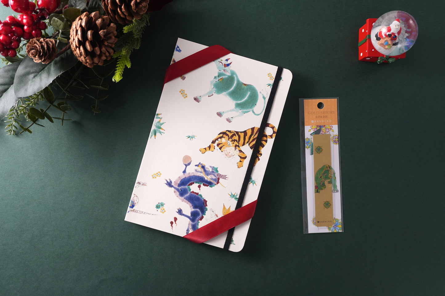 Artist Notebook + Gold Leaf Bookmark Set | Kutani Ware Artist Yasushi Yamachika