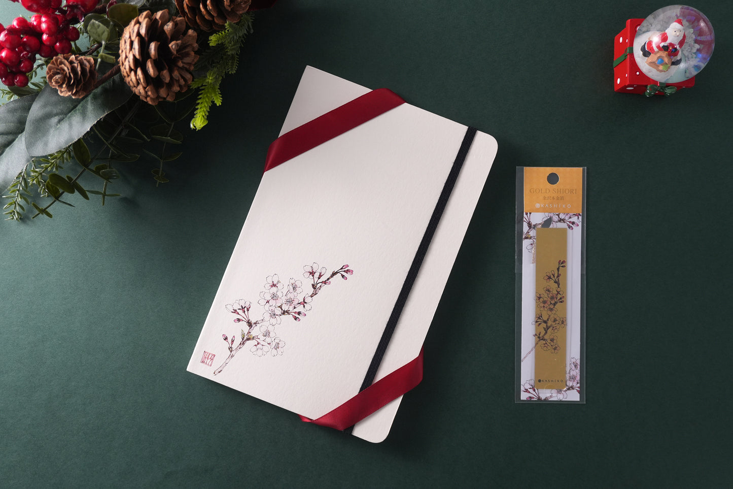 Artist Notebook + Gold Leaf Bookmark Set | Kutani Ware Artist Yukika Shibata
