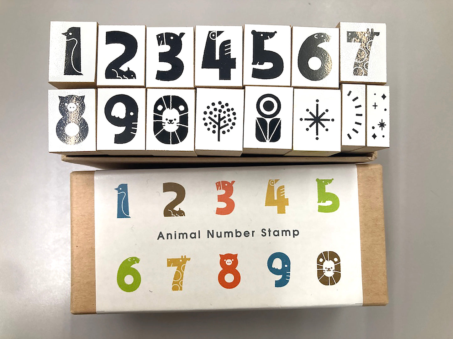 Animal Number Stamps
