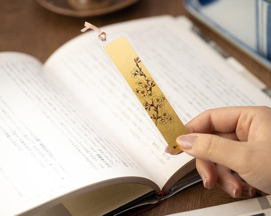 "GOLD SHIORI〈桜〉|金沢箔しおり・九谷焼作家デザイン・日本製 "