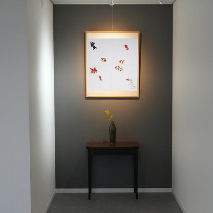 Christmas Limited Edition Artist Gift Set | Sakura Notebook, Goldfish Furoshiki Wrapping Cloth, Gold Leaf Bookmark (Yukika Shibata)