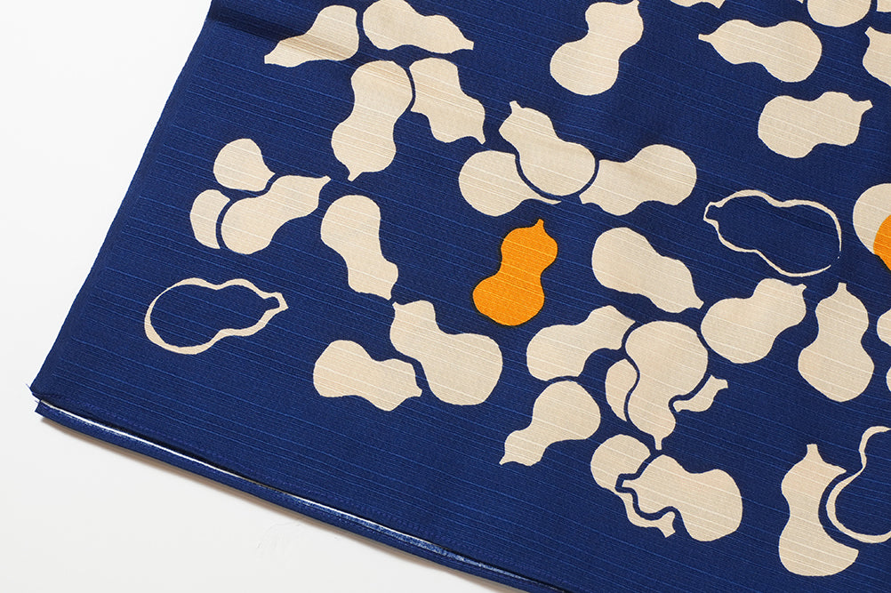 Furoshiki | Gourde, bleu marine | 100% coton, 70 cm, fabriqué au Japon | mashu KYOTO