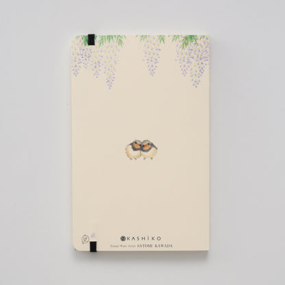 Gift Set: Notebook + Furoshiki Wisteria & Swallow Notebook × Lucky Cat Furoshiki｜Made in Japan