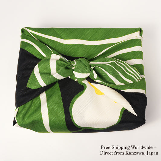 風呂敷｜すずらん 黒｜綿100％・70cm・日本製｜mashu KYOTO