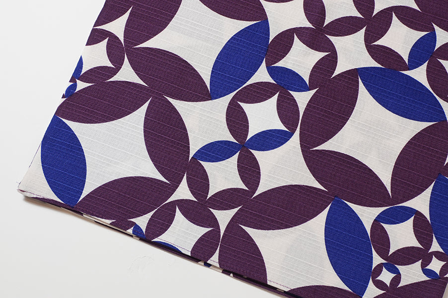 Furoshiki | Shippou Violet | 100% coton, 70 cm, fabriqué au Japon | Mashu KYOTO