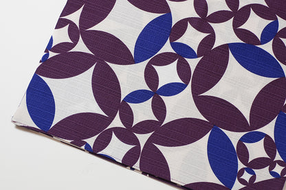 Furoshiki | Shippou Violet | 100% coton, 70 cm, fabriqué au Japon | Mashu KYOTO