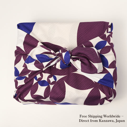 Furoshiki | Shippou Violet | 100% coton, 70 cm, fabriqué au Japon | Mashu KYOTO