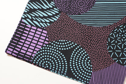 Japanese Furoshiki Wrap – Wagara Marutori Komon Purple | Hand-Dyed in Kyoto | Sustainable Cotton Gift Wrap