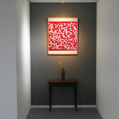 Furoshiki (Wrapping Cloth) | Red Gourd (with Foil) | 100% Cotton, 90cm, Made in Japan | Mashu KYOTO