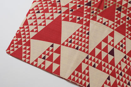 Japanese Furoshiki Wrap – Wagara Uroko Red | Hand-Dyed in Kyoto | Sustainable Cotton Gift Wrap 