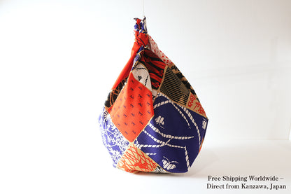 Japanese Furoshiki Wrap – Wagara Checkered Pattern | Hand-Dyed in Kyoto | Sustainable Cotton Gift Wrap 