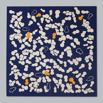 Furoshiki | Gourde, bleu marine | 100% coton, 70 cm, fabriqué au Japon | mashu KYOTO
