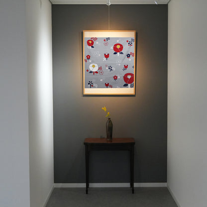 Furoshiki (wrapping cloth) | Camellia Red | 100% Cotton, 90cm, Made in Japan | mashu KYOTO