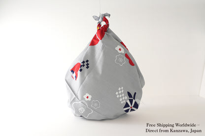 Furoshiki (tissu d'emballage) | Rouge camélia | 100% coton, 90 cm, fabriqué au Japon | Mashu KYOTO 