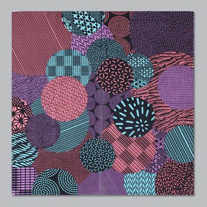 Japanese Furoshiki Wrap – Wagara Marutori Komon Purple | Hand-Dyed in Kyoto | Sustainable Cotton Gift Wrap