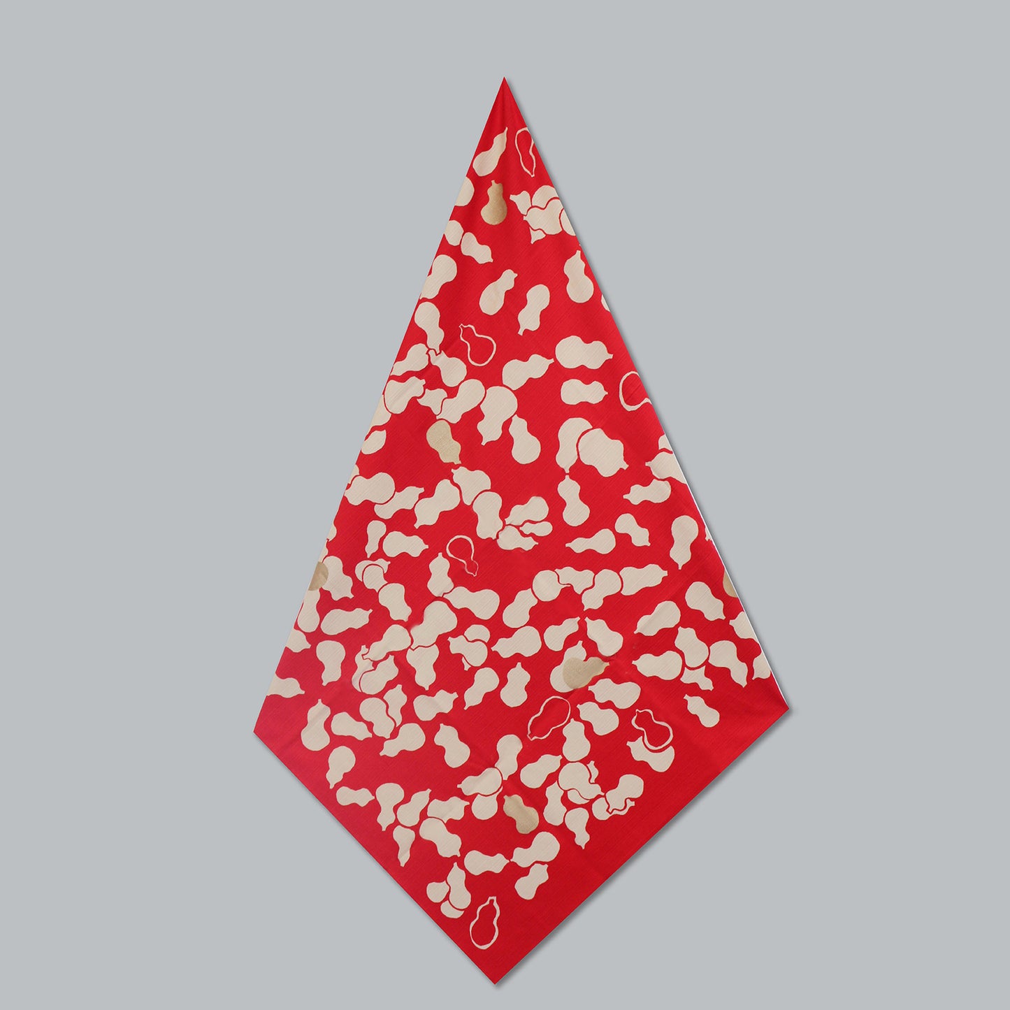 Furoshiki (Wrapping Cloth) | Red Gourd (with Foil) | 100% Cotton, 90cm, Made in Japan | Mashu KYOTO