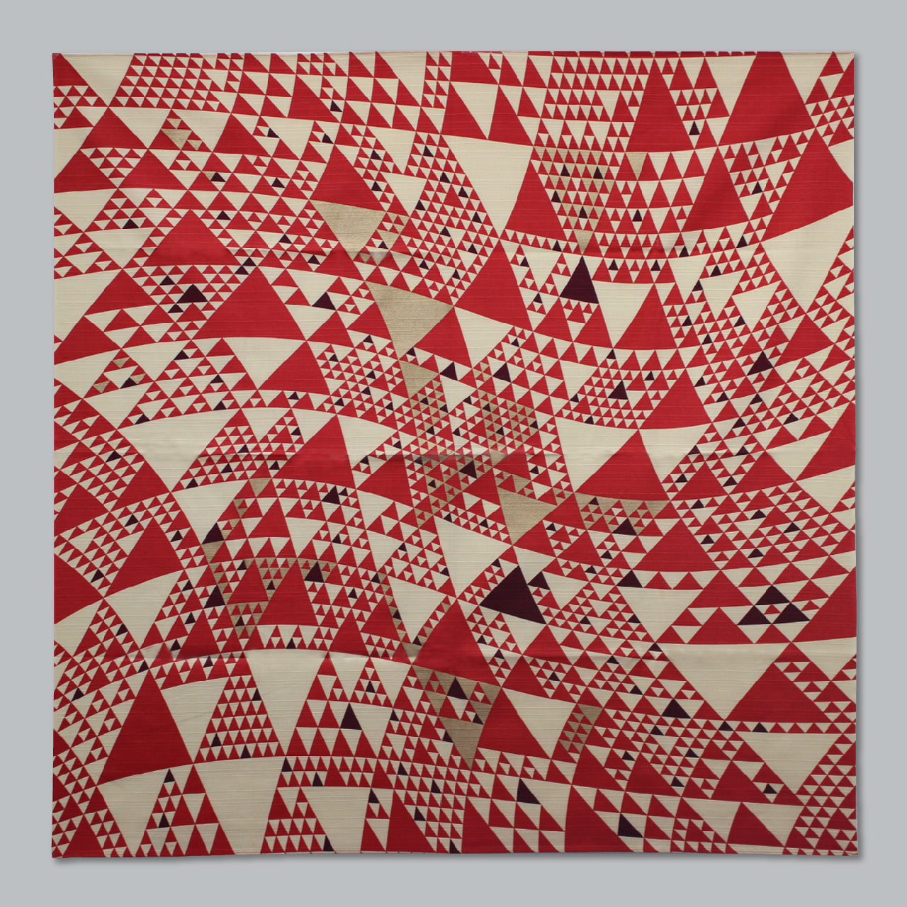  Japanese Furoshiki Wrap – Wagara Uroko Red | Hand-Dyed in Kyoto | Sustainable Cotton Gift Wrap 