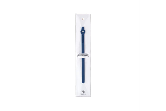 Rubber tag, S size, indigo blue