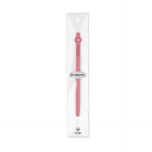 Rubber tag, S size, rose pink
